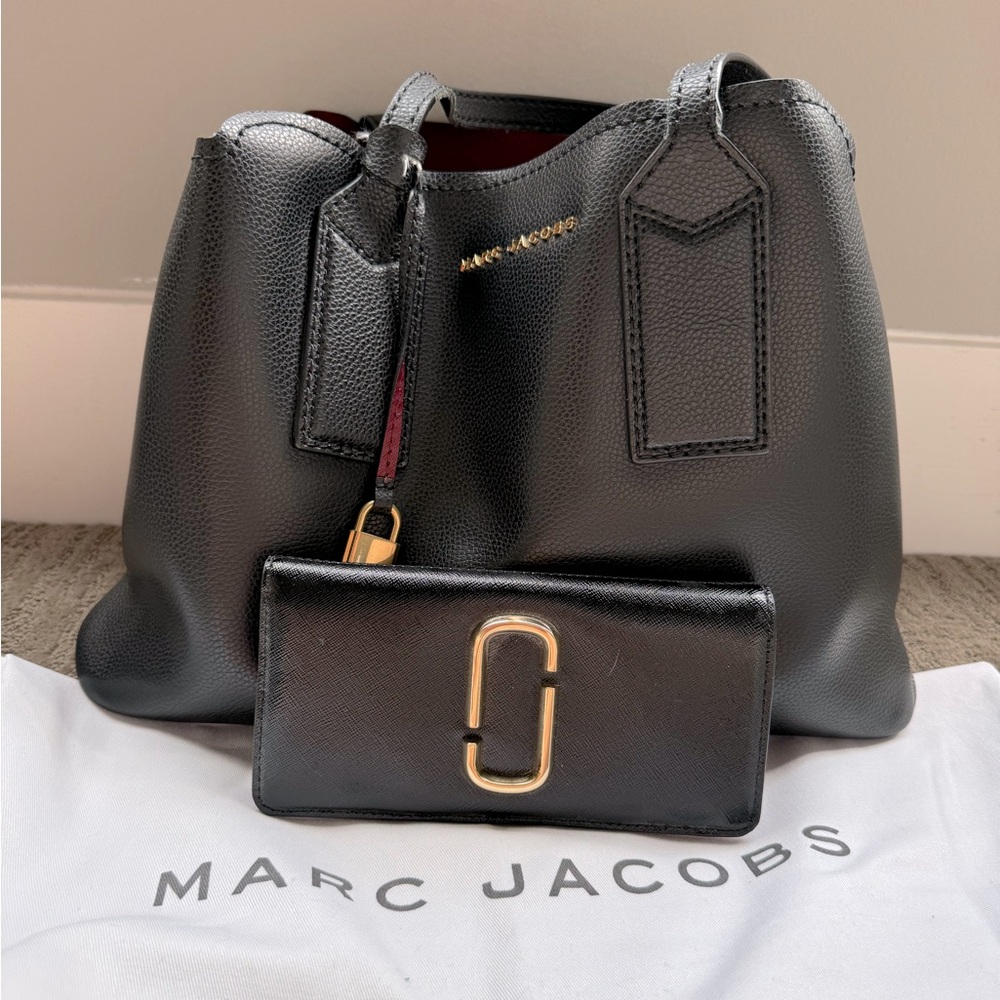 Marc Jacobs The Editor Large Night Owl Leather Handbag & Matching Wallet